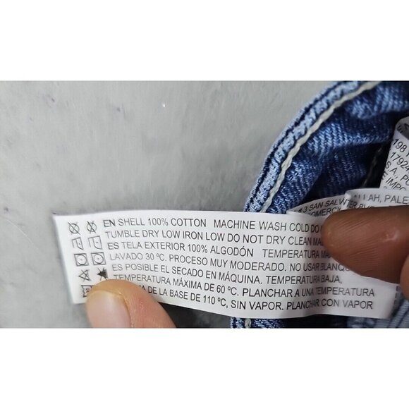 FOREVER 21 Mini Shorts Womens Size 24 Blue Button Fly Cheeky Daisy Dukes Cowgirl - Picture 11 of 11